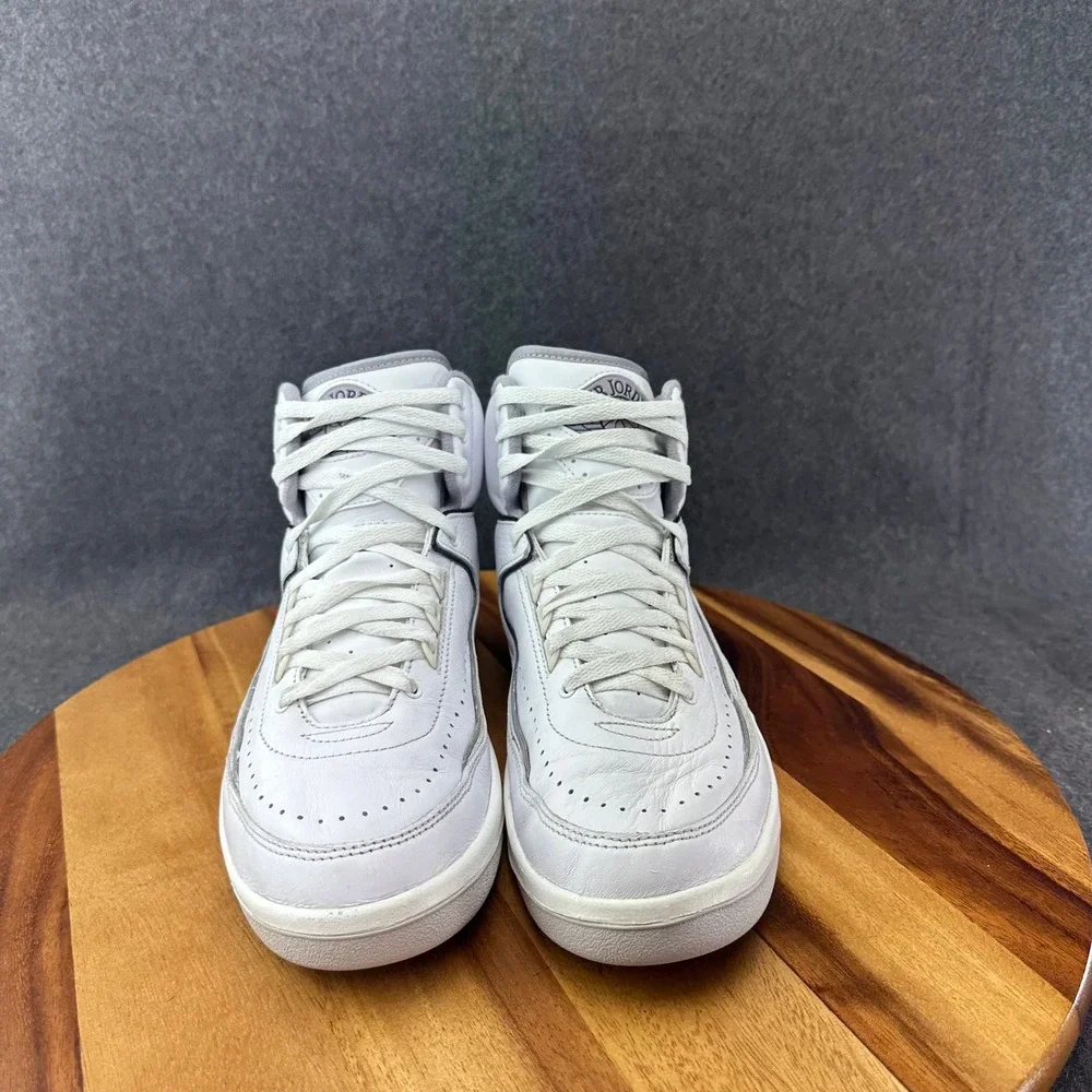 Air Jordan 2 Retro White Cement Grey Sail Black Men's Size 8 DR8884-100